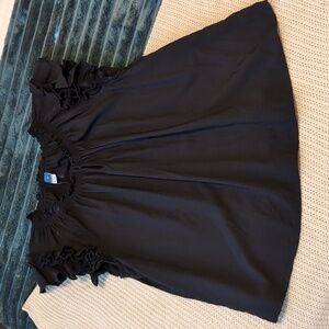 Old Navy Black Ruffle Sleeve Blouse Size M